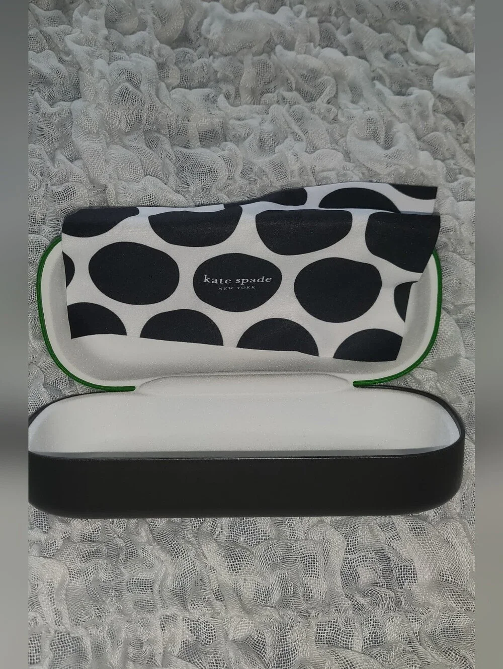 Kate Spade Glasses Case Bright Green With Branded Cleaning Cloth